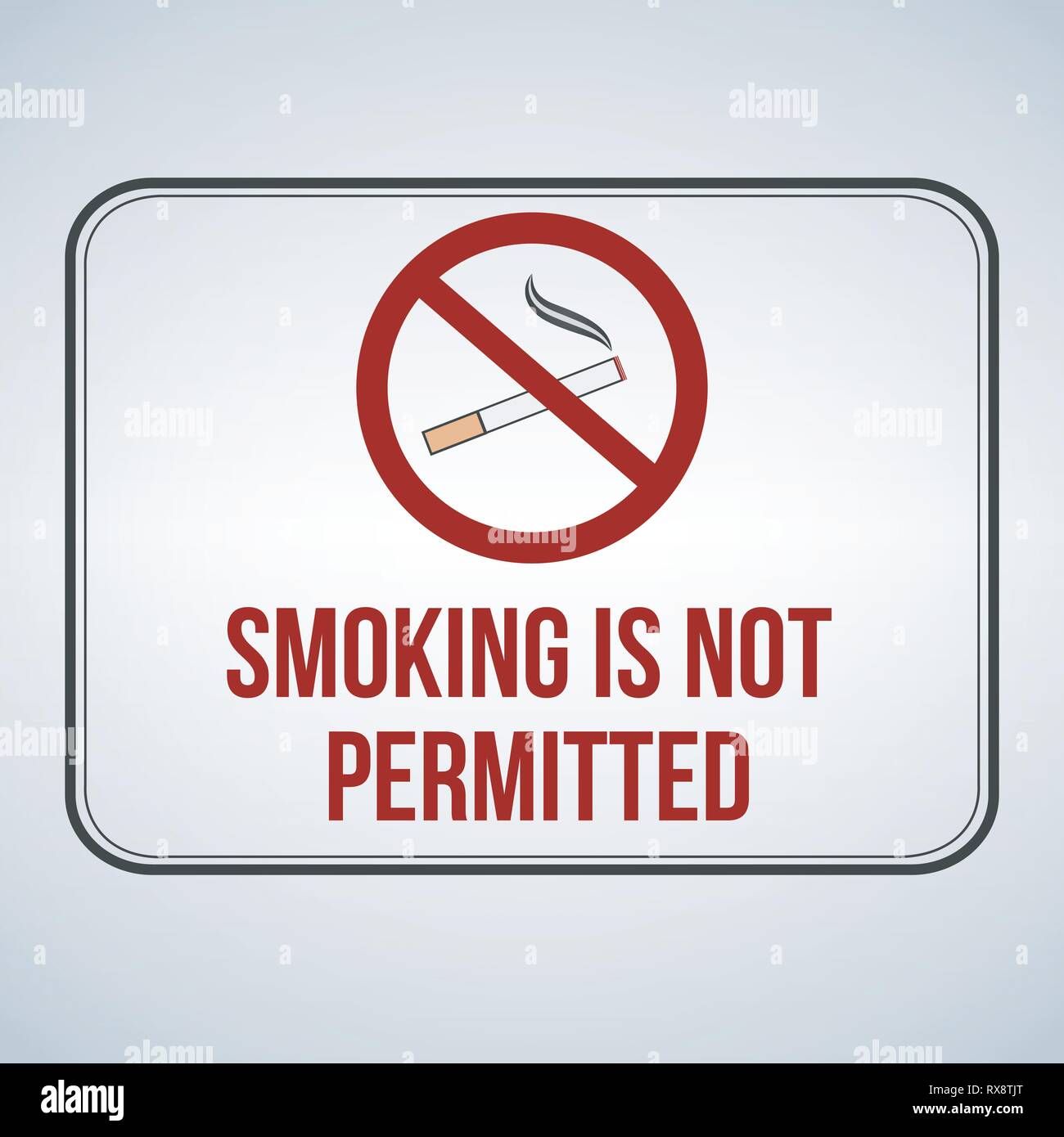 No smoking sign. Rauchen ist nicht gestattet. Vector Illustration auf weißem Hintergrund. Stock Vektor