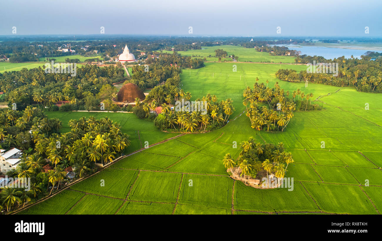 Sandagiri Stupa und Raja Maha Vihara alte buddhistische Tempel in Hambantota, südlichen Provinz von Sri Lanka. Stockfoto