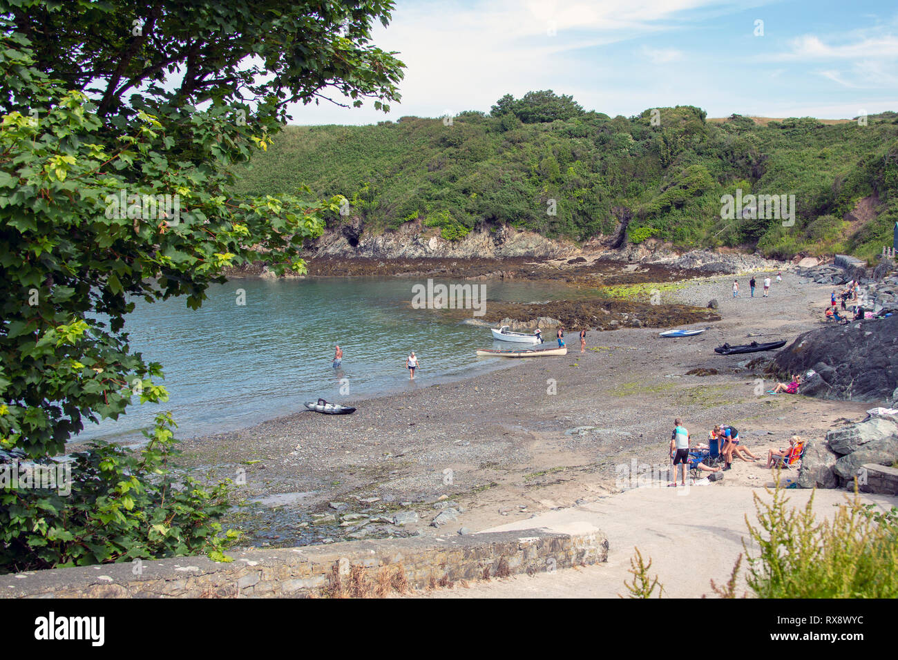 Kleine Bucht Angelsey Wales Stockfoto