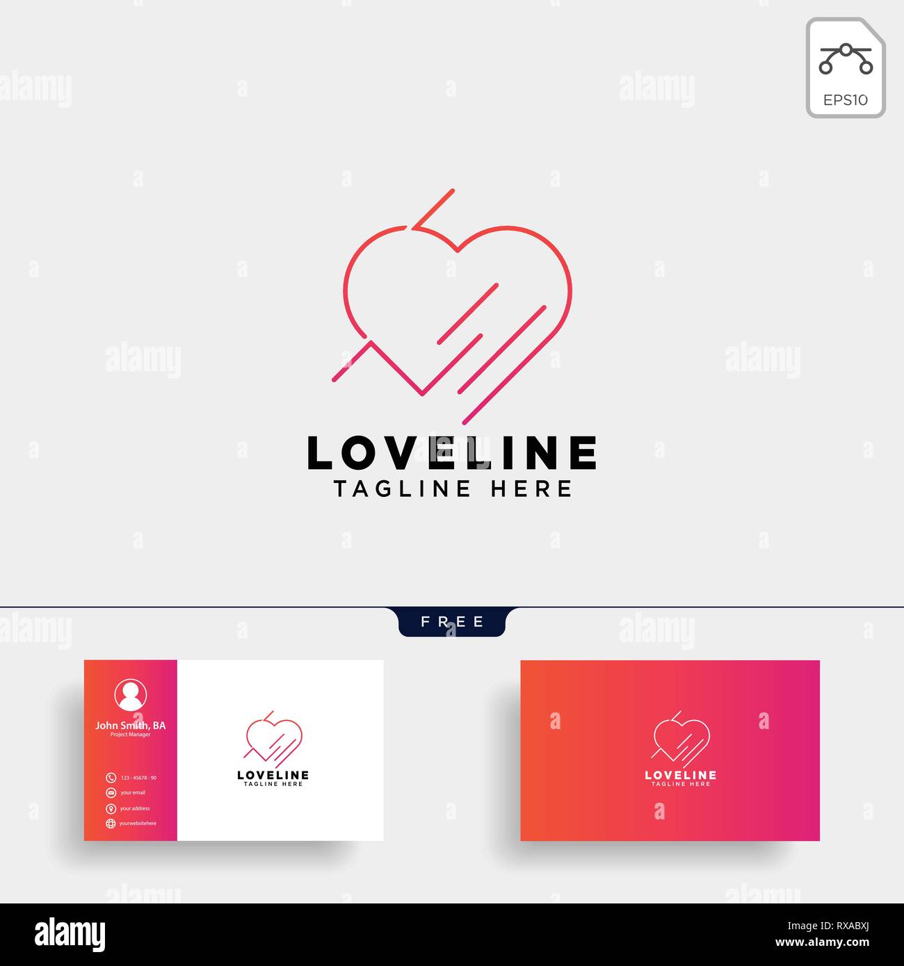 Dating love line Logo template Vector Illustration icon-Element isoliert Stock Vektor