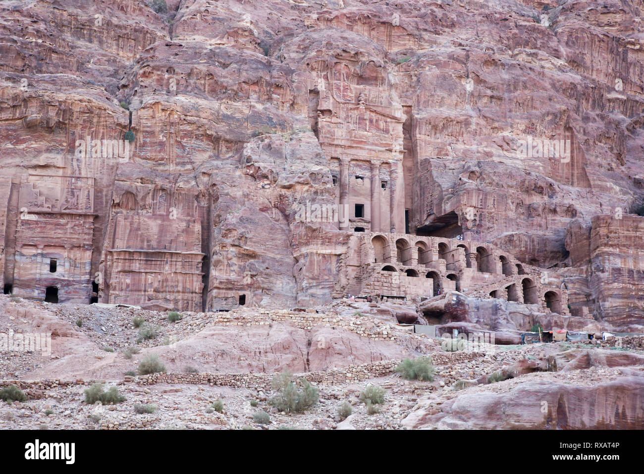 Die königlichen Gräber, Petra, Jordanien Stockfoto