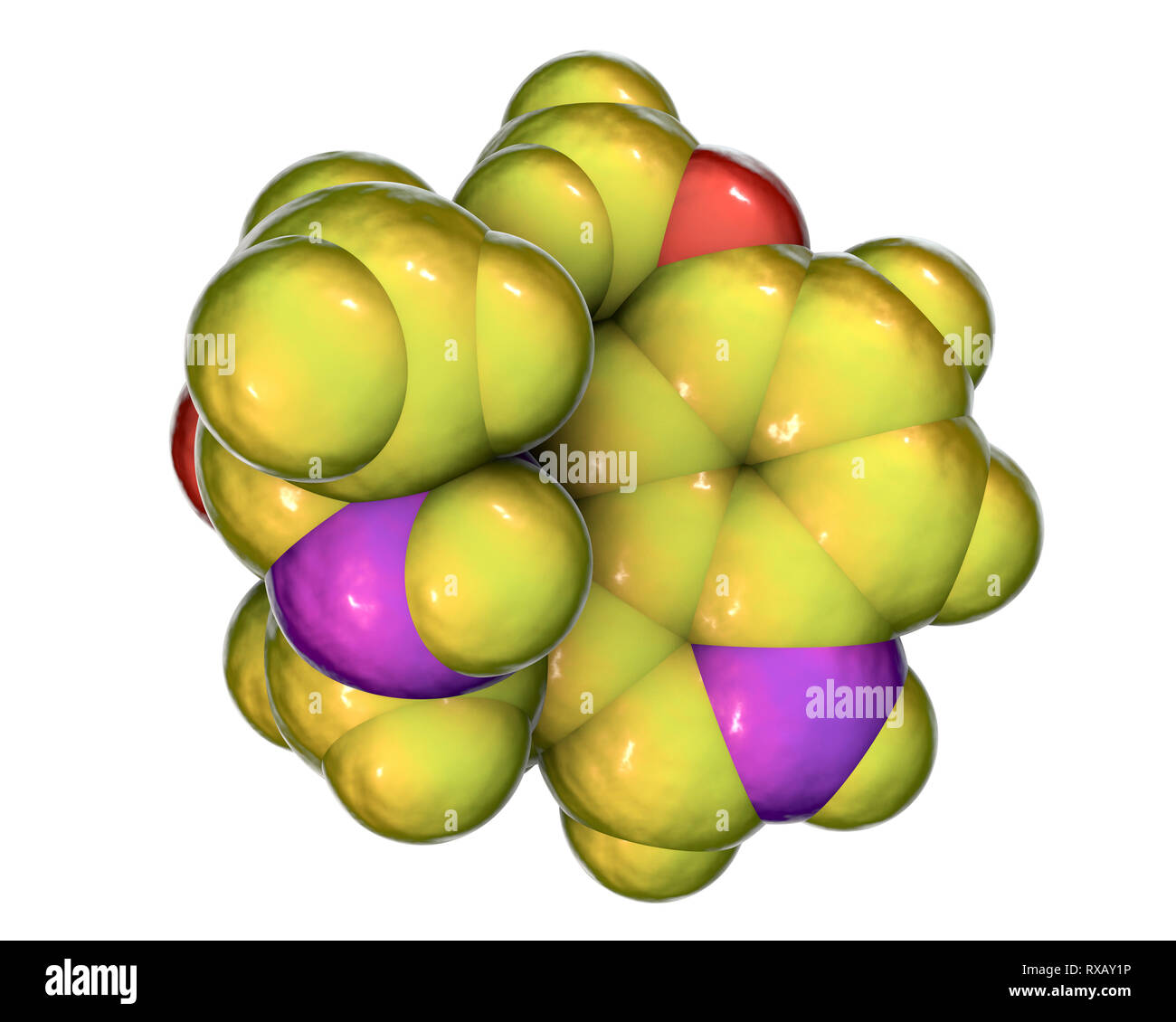Melatonin Hormon, molekulare Modell Stockfoto