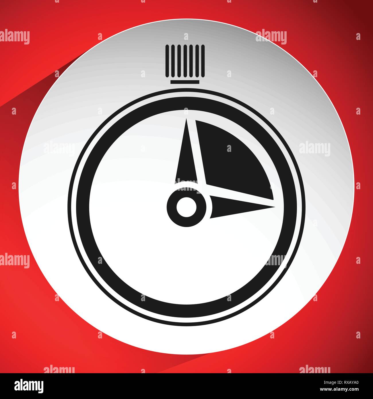 Timer, Stoppuhr Symbol. Dringlichkeit, Bearbeitungszeit, Zeitplan, Konzepte Stock Vektor