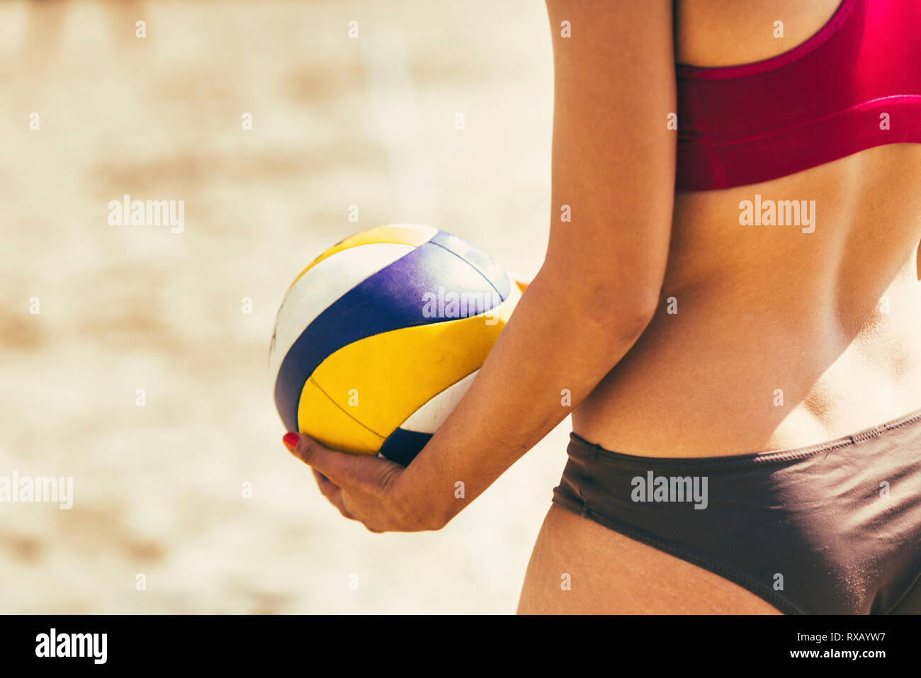 Beach-volleyball Stockfoto