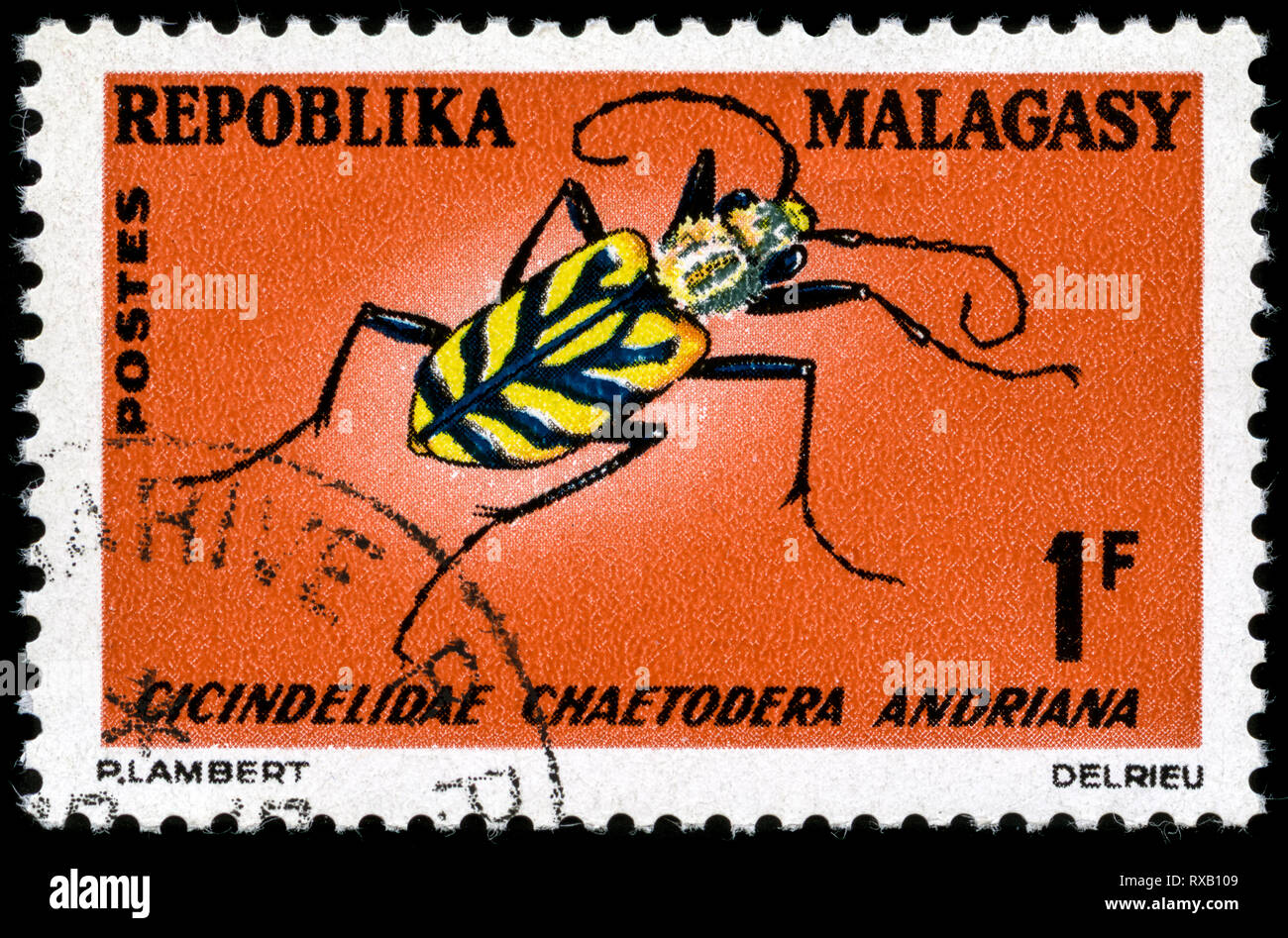 Briefmarke aus Madagaskar in der Fauna Serie 1966 ausgestellt Stockfoto