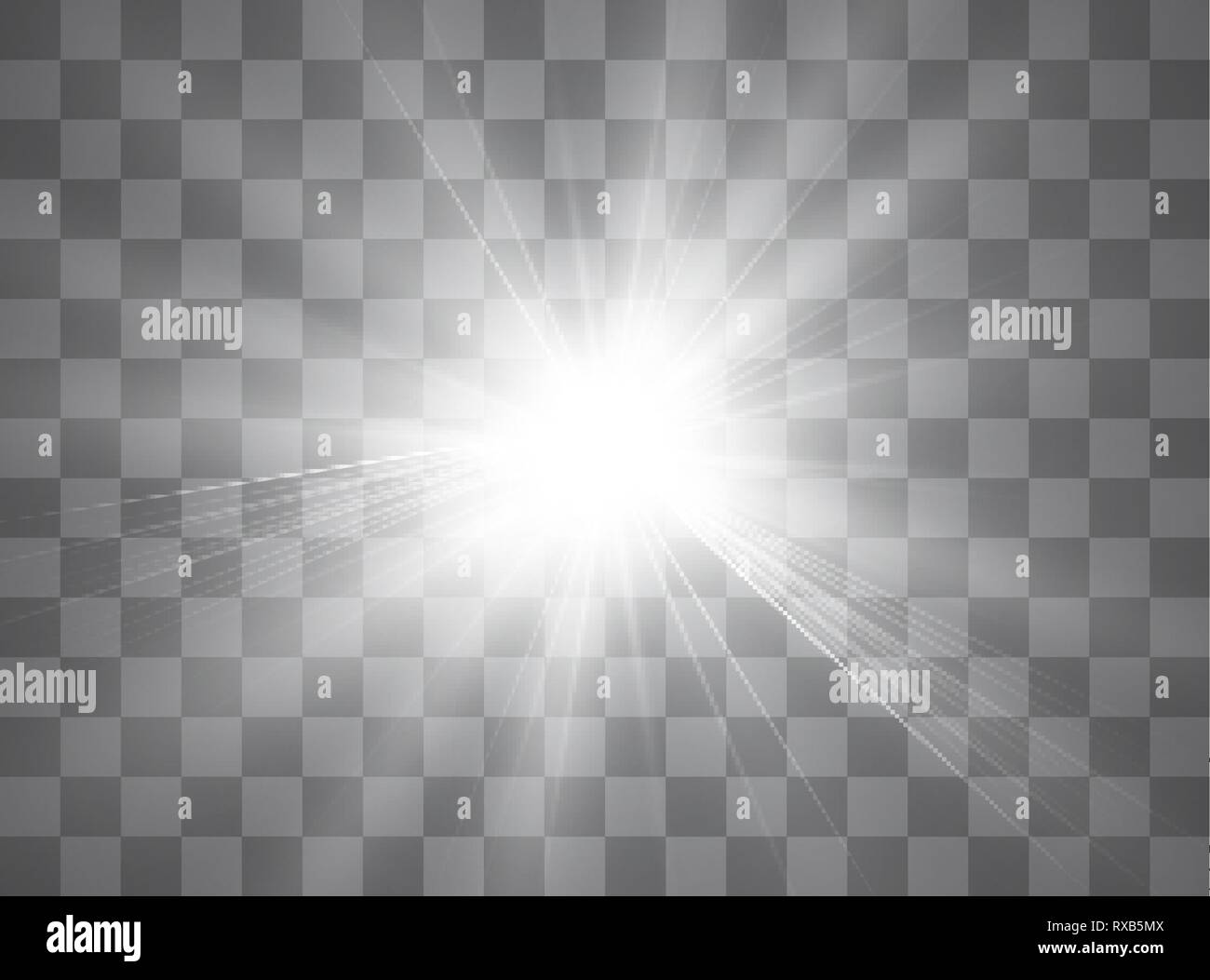 Glow Light Effect. Star Burst mit funkelt. Sun Vektor illustration Stock Vektor