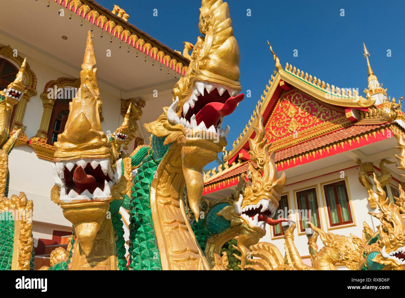 Phaya naga Drachen Wat, Foon Vientiane Laos Stockfoto