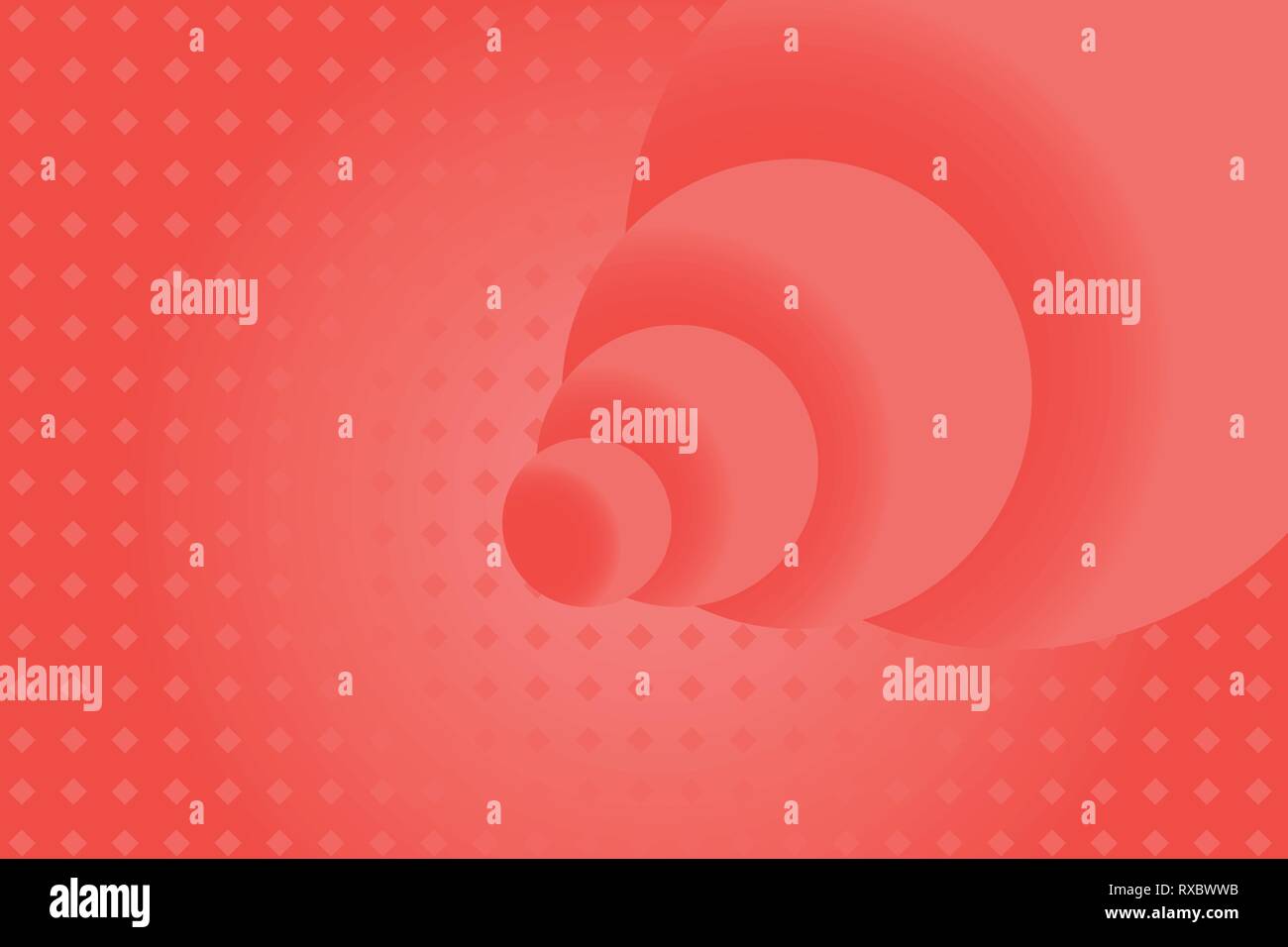 Red Rose abstrakt Hintergrund mit Kugeln und Muster Rauten Stock Vektor