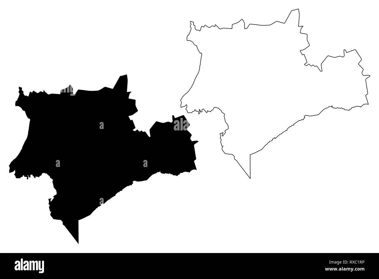 Souss-Massa Region (administrative divisions von Marokko, Königreich Marokko, Marokko) Karte Vektor-illustration, kritzeln Skizze Sus-Massa ma Stock Vektor