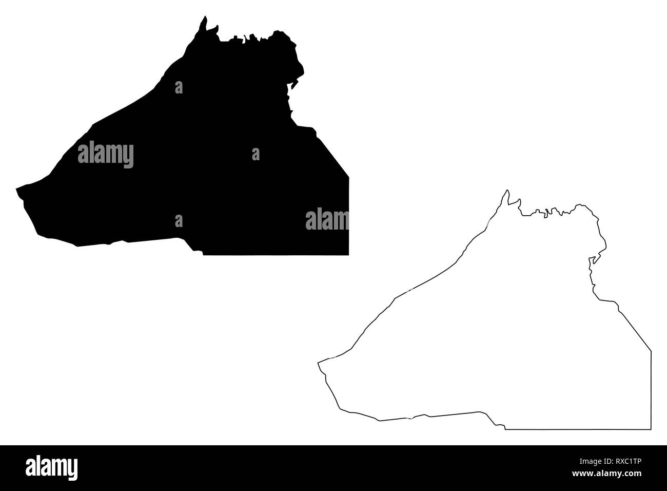 Guelmim-Oued Substantiv Region (administrative divisions von Marokko, Königreich Marokko, Marokko) Karte Vektor-illustration, kritzeln Skizze Guelmi Stock Vektor