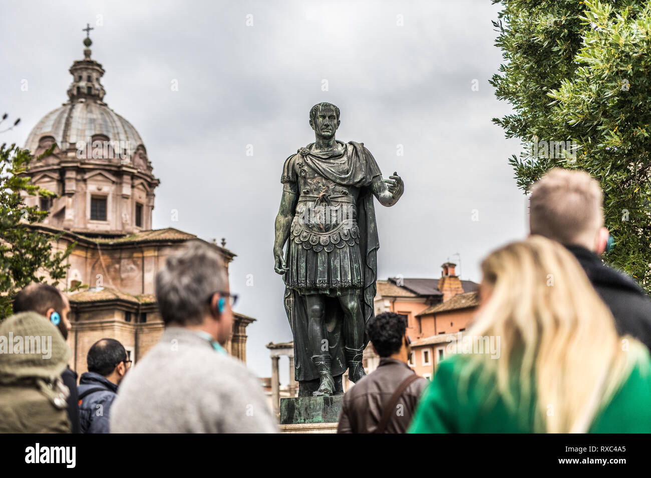 Rom, Italien - November, 2018 Statue von Iulius Caesar Rom Stockfoto