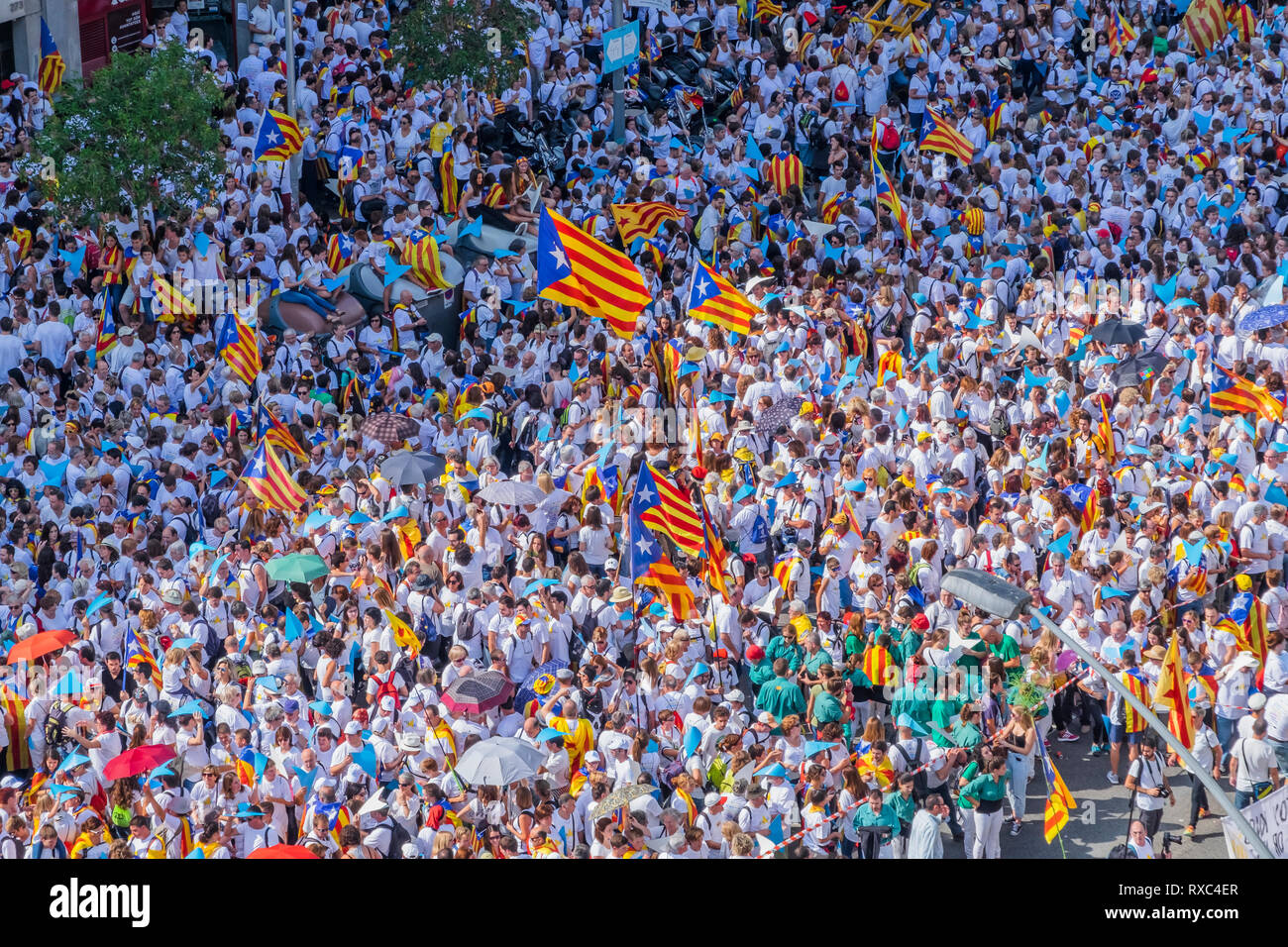 Katalanisch Staatsfeiertages 11/09/2015 Stockfoto