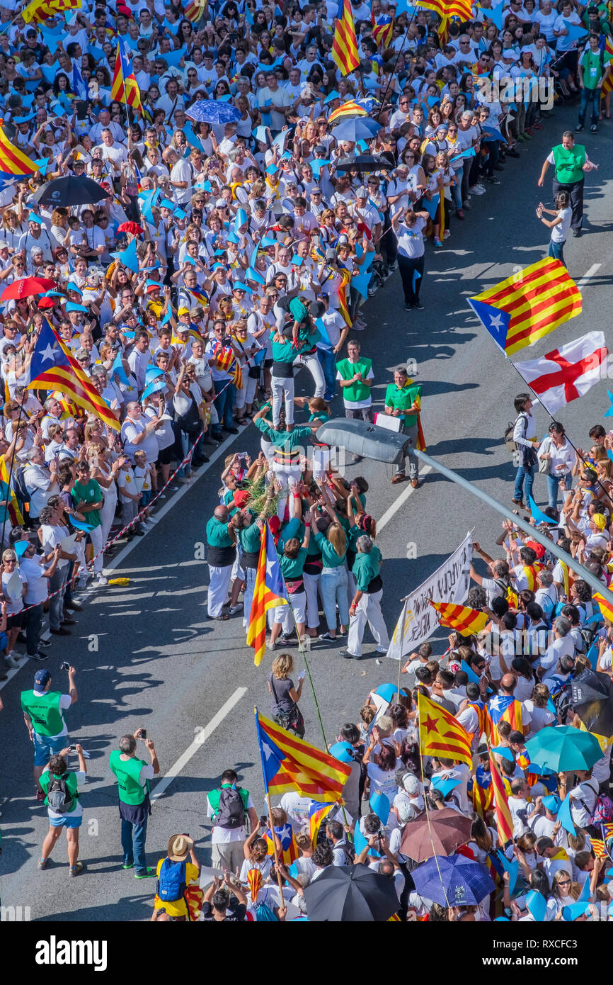 Katalanisch Staatsfeiertages 11/09/2015 Stockfoto