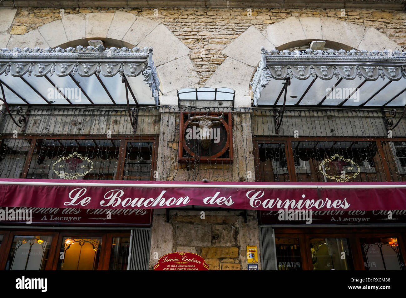 Steack House, Rue des Marroniers, Lyon, Frankreich Stockfoto