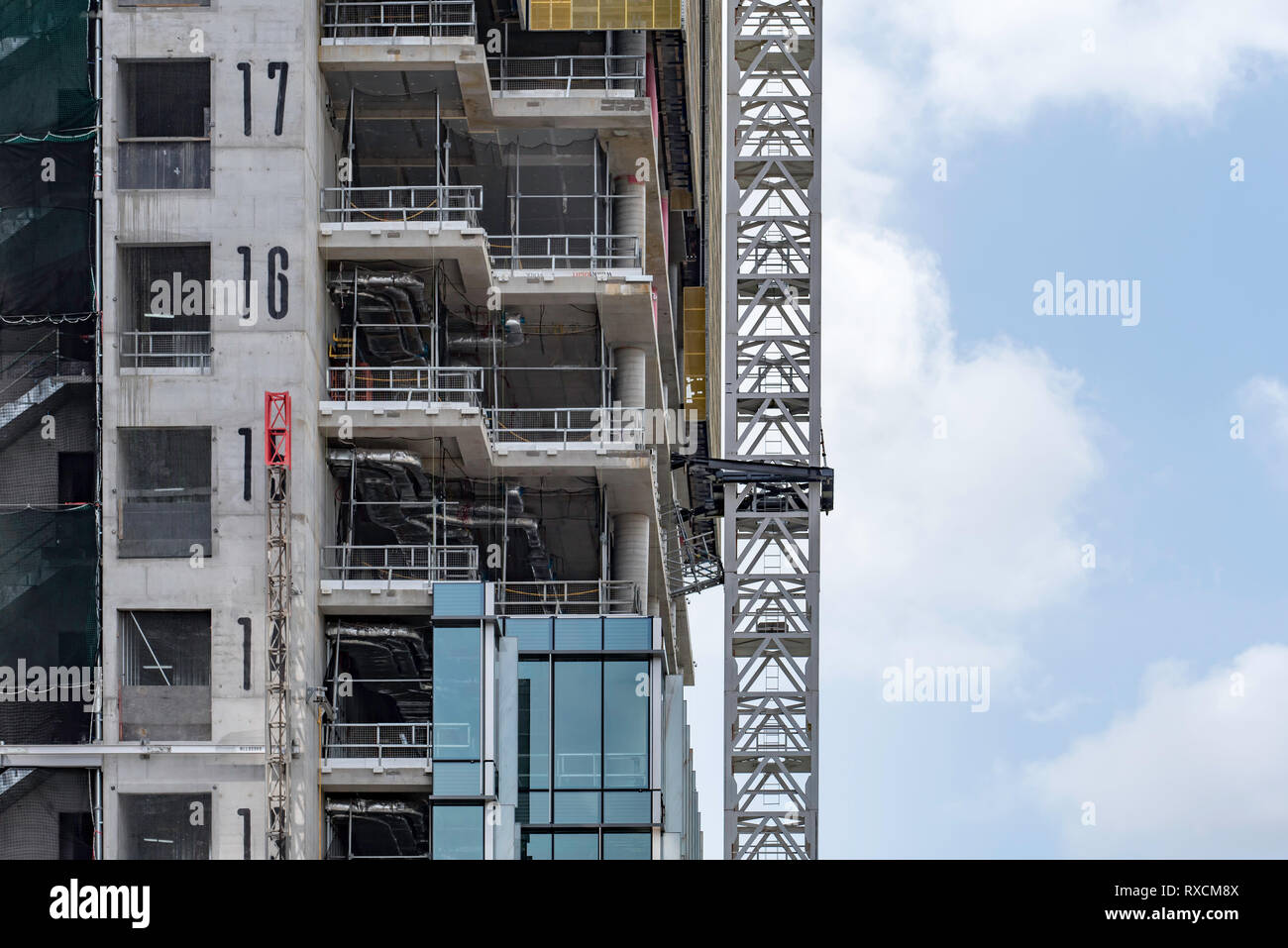 Ein mehrstöckiges Office Tower im Bau in Sydney, Australien Stockfoto