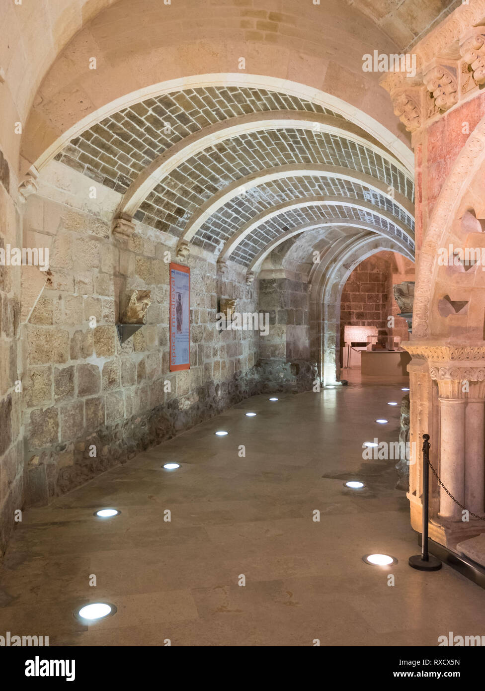 Flur im Kreuzgang der Kathedrale von Burgos, Spanien Stockfoto