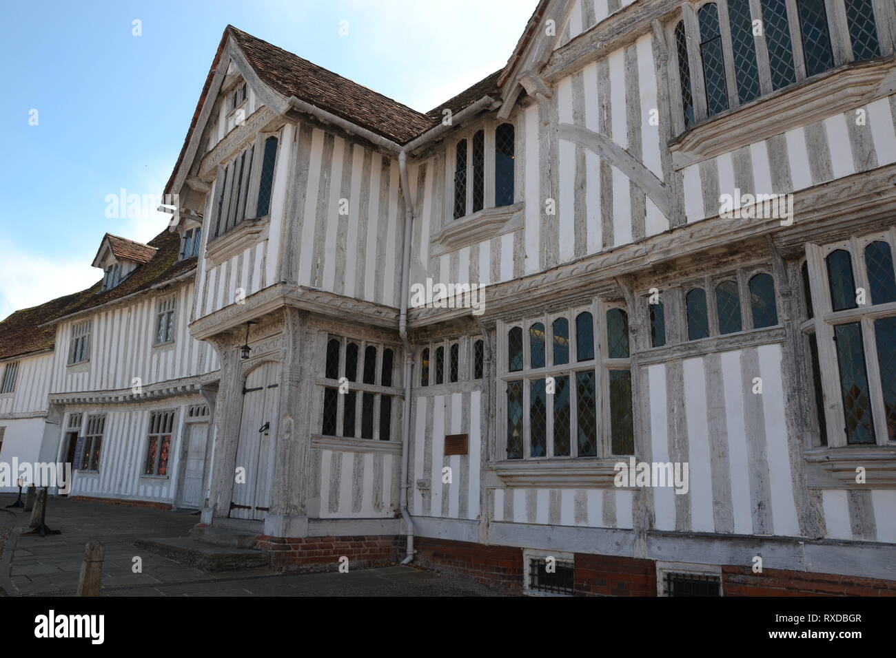 Lavenham Guildhall, Lavenham, Suffolk, Großbritannien. Sonnigen Tag. Stockfoto