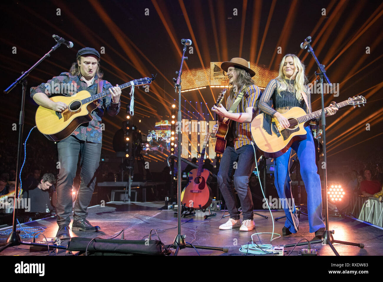 London, Großbritannien. 09 Mär, 2019. London, Großbritannien. Samstag, 9. März 2019. Messe Heiligen, auf der Spotlight Stufe am 2. Tag des C2C: Land zu Land Festival in der O2 Arena, Kredit: Jason Richardson/Alamy leben Nachrichten Stockfoto