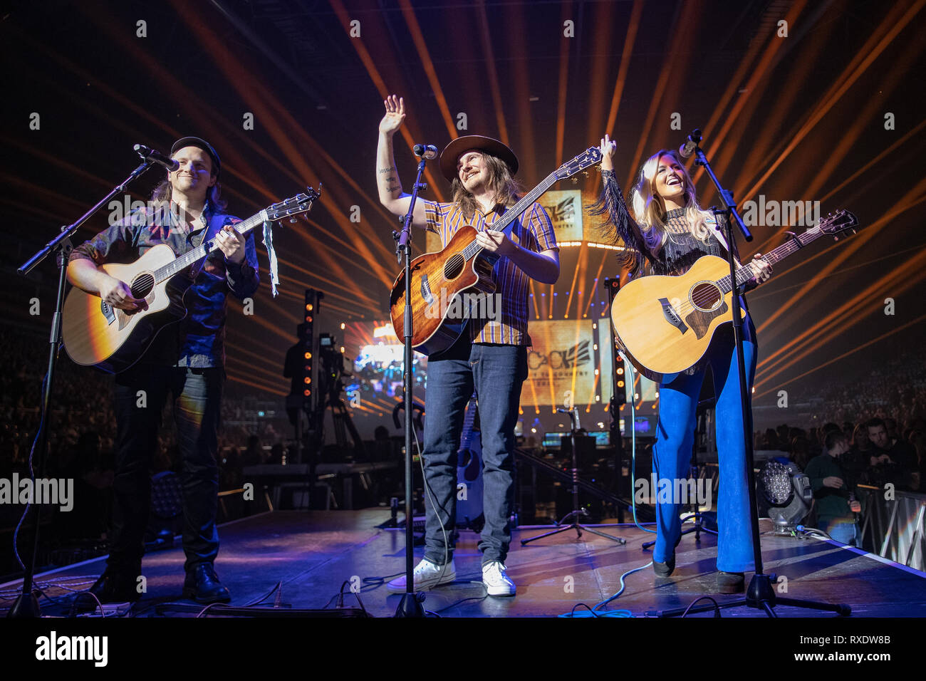 London, Großbritannien. 09 Mär, 2019. London, Großbritannien. Samstag, 9. März 2019. Messe Heiligen, auf der Spotlight Stufe am 2. Tag des C2C: Land zu Land Festival in der O2 Arena, Kredit: Jason Richardson/Alamy leben Nachrichten Stockfoto