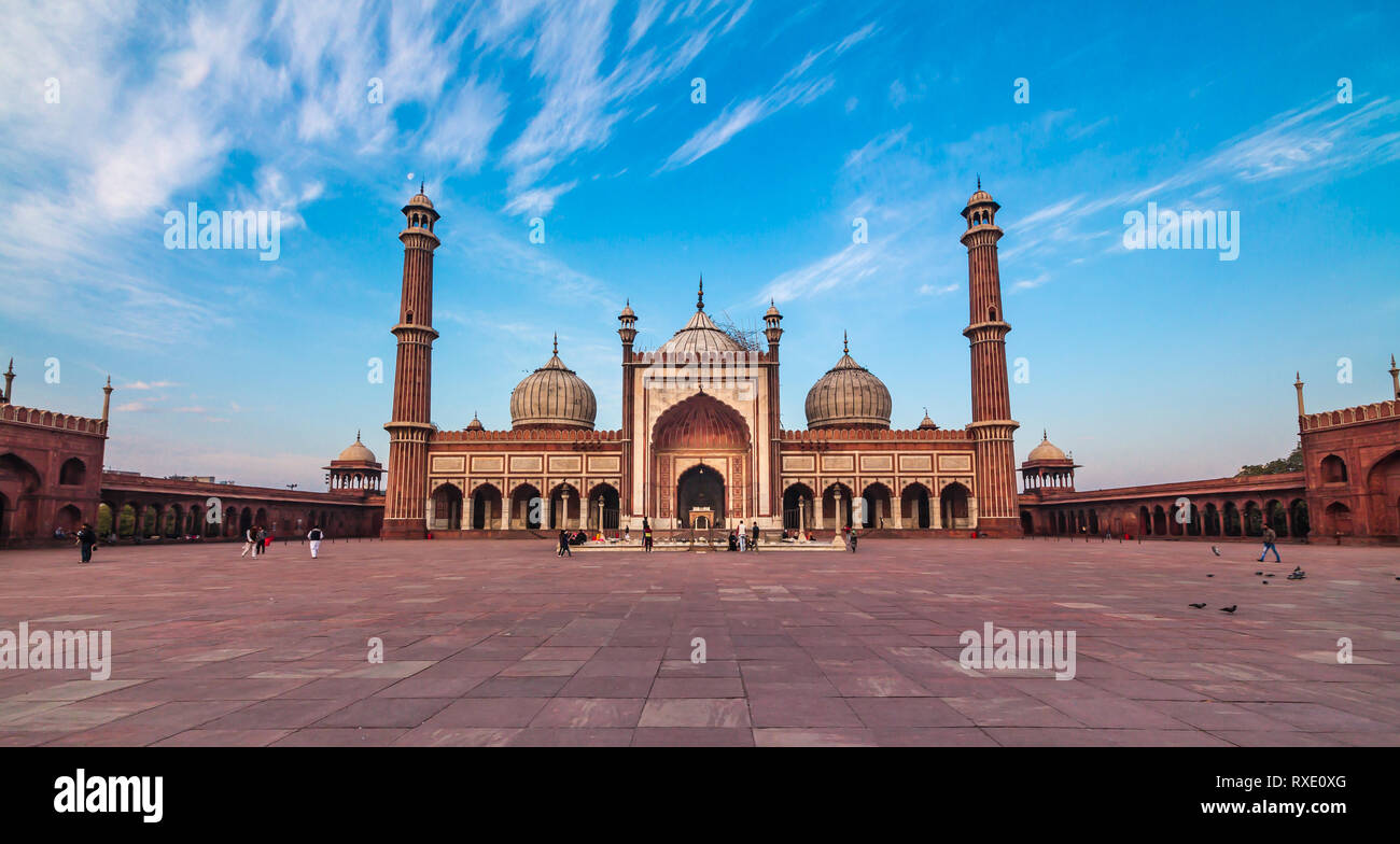 Tag Reise tp Jama Masjid, Old Delhi, Indien Stockfoto