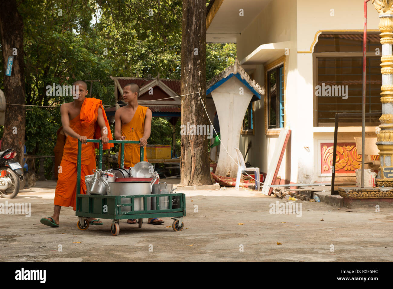 Buddhistische Mönche in Kambodscha Stockfoto