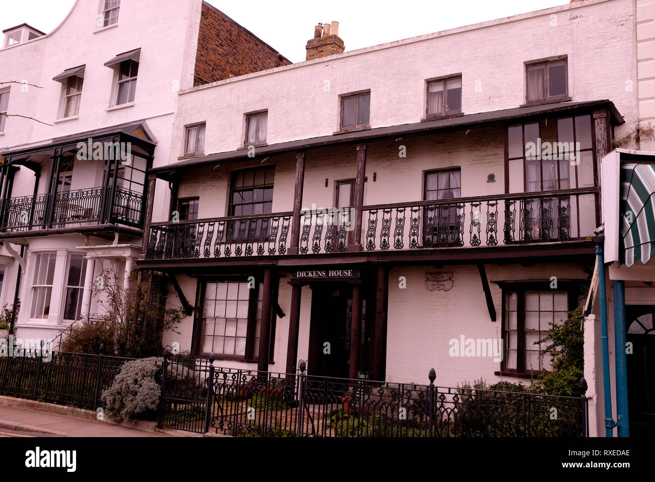 Dickens House Museum in Broadstairs Stadt East Kent uk März 2019 Stockfoto