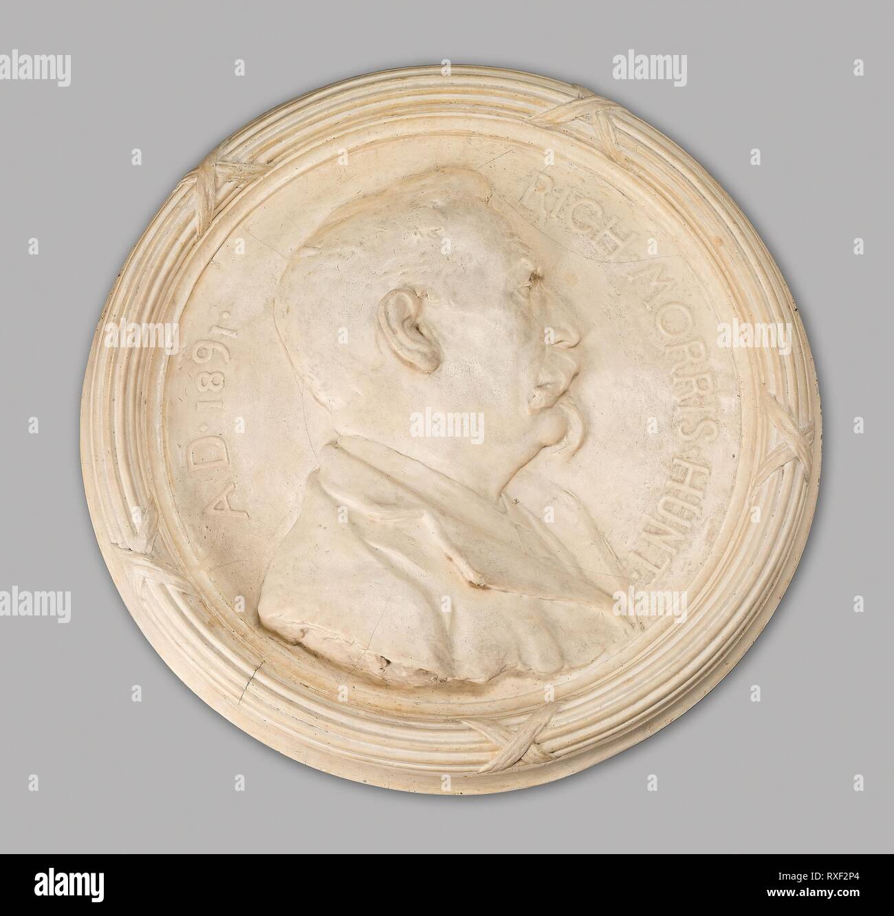 Richard Morris Hunt. Karl Theodore Francis Bitter; American, geboren in Österreich, 1865-1915. Datum: 1891. Abmessungen: 63,5 cm (25 in.). Gips. Herkunft: USA. Museum: Das Chicago Art Institute. Stockfoto