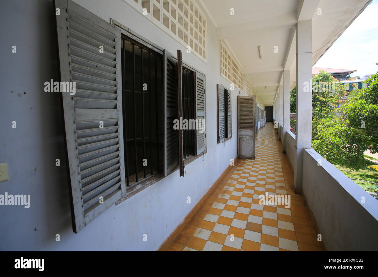 Tuol Sleng Genozidmuseum in Phnom Penh. Stockfoto