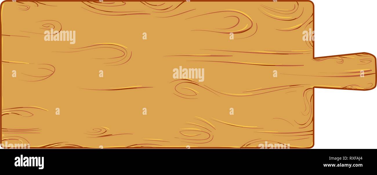 Meter Holz Schneidebrett auf weißem Vektor-illustration isoliert Stock Vektor