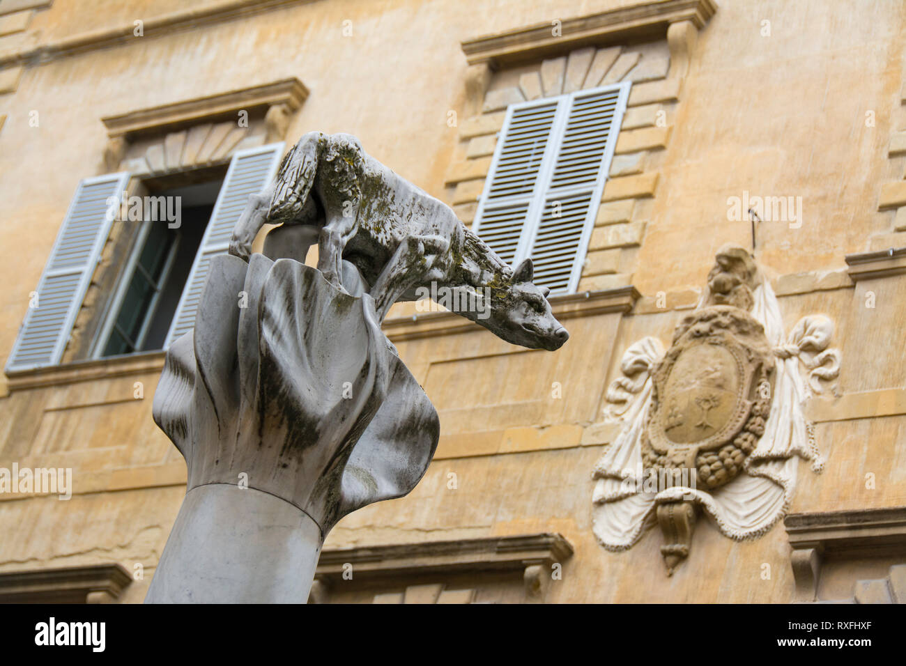 Romulus und Remus Statue, Siena, Italien Stockfoto