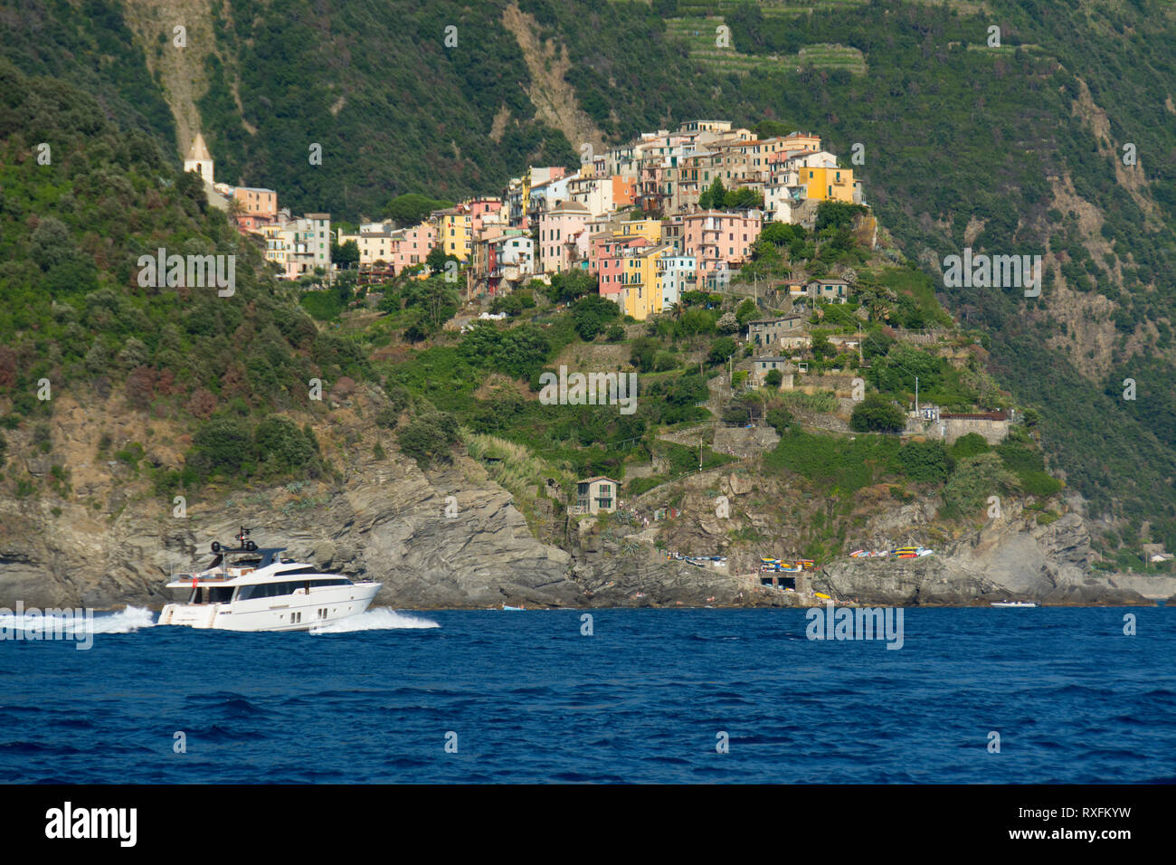 Corniglia, eine Frazione der Gemeinde Vernazza in der Provinz La Spezia, Ligurien, Norditalien Stockfoto