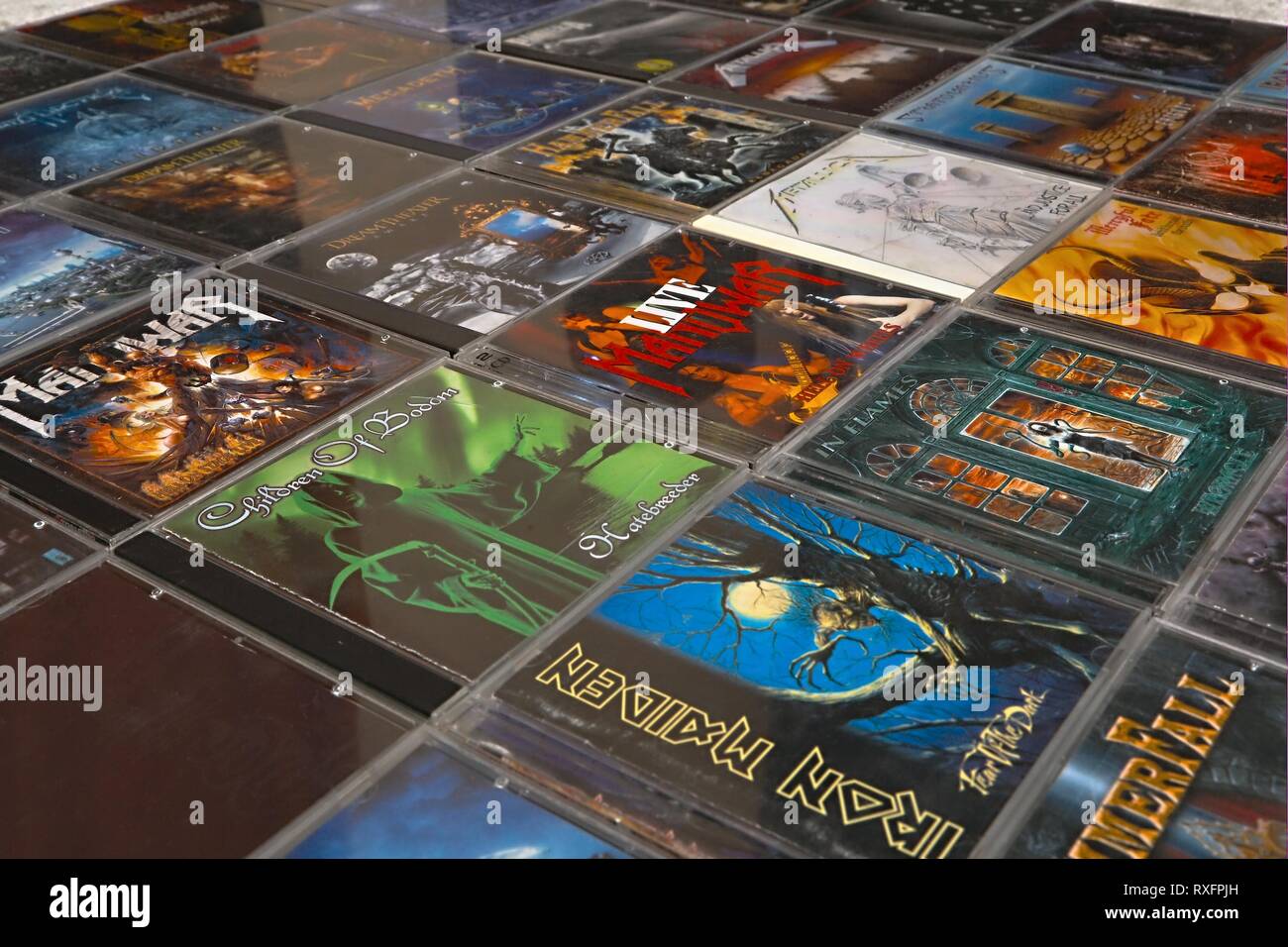 Metal CD Alben Stockfoto