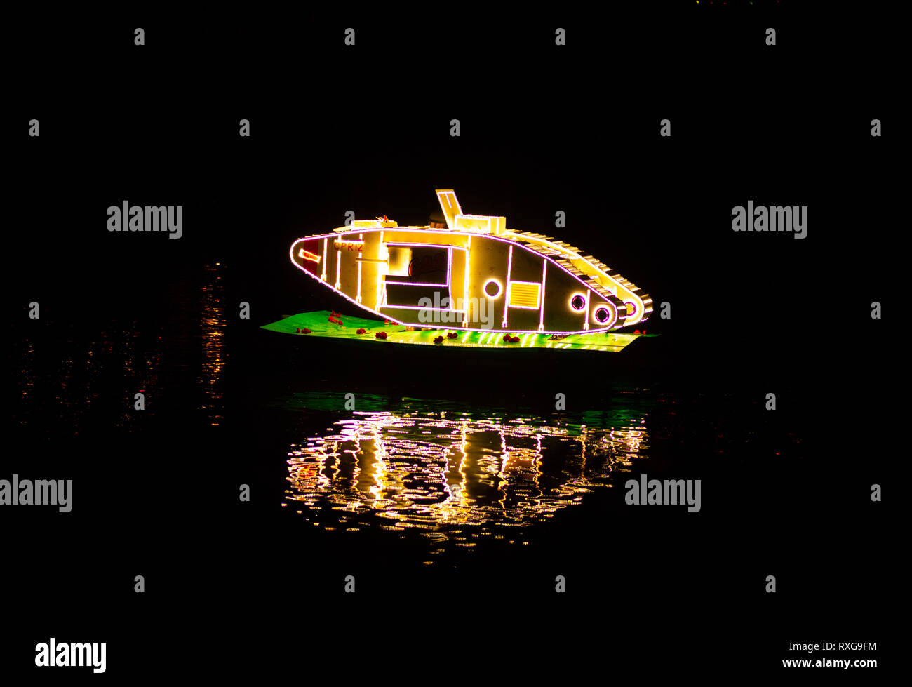 MATLOCK Bath, ENGLAND - Oktober 6., 2018: Matlock Bath Beleuchtung Stockfoto