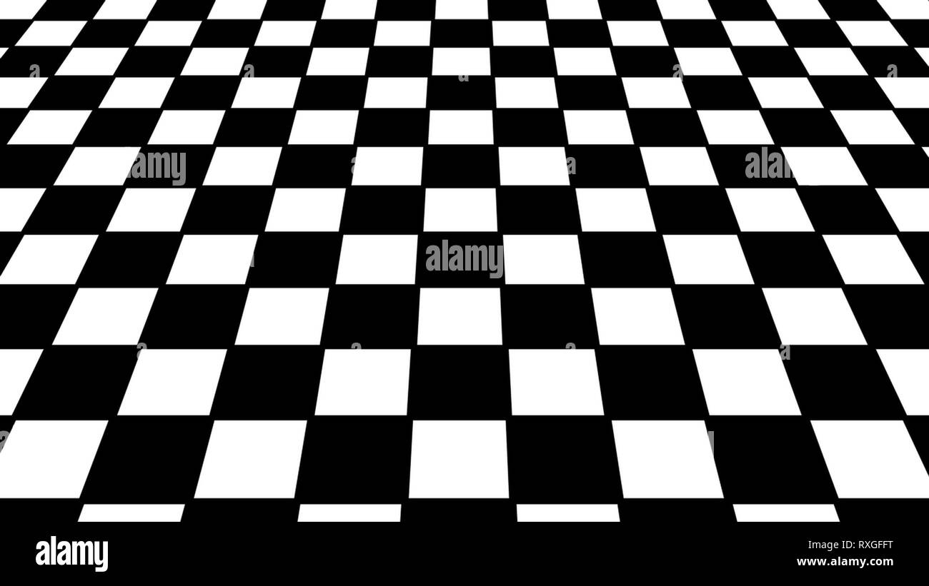 Virtuelle stock Schach Hintergrund. Schwarze und weiße Würfel Stockfoto