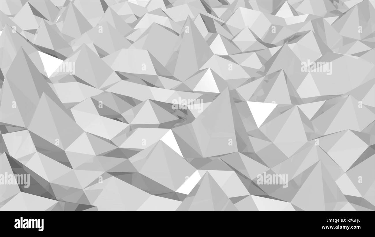 Low Poly abstrakt Hintergrund. Fraktale weißer Hintergrund Stockfoto