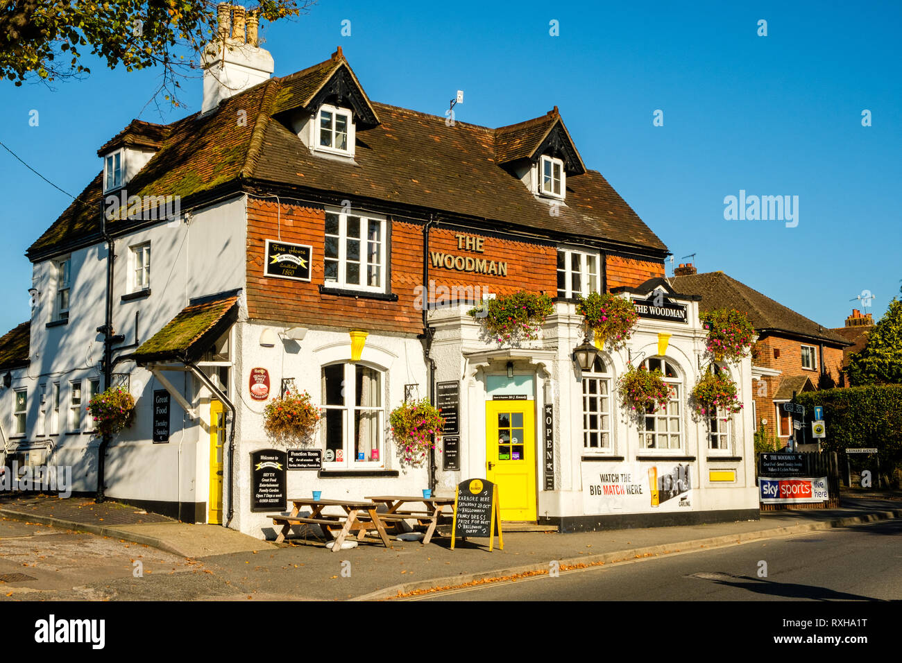 Der Woodman Public House, High Street, Otford, Kent Stockfoto