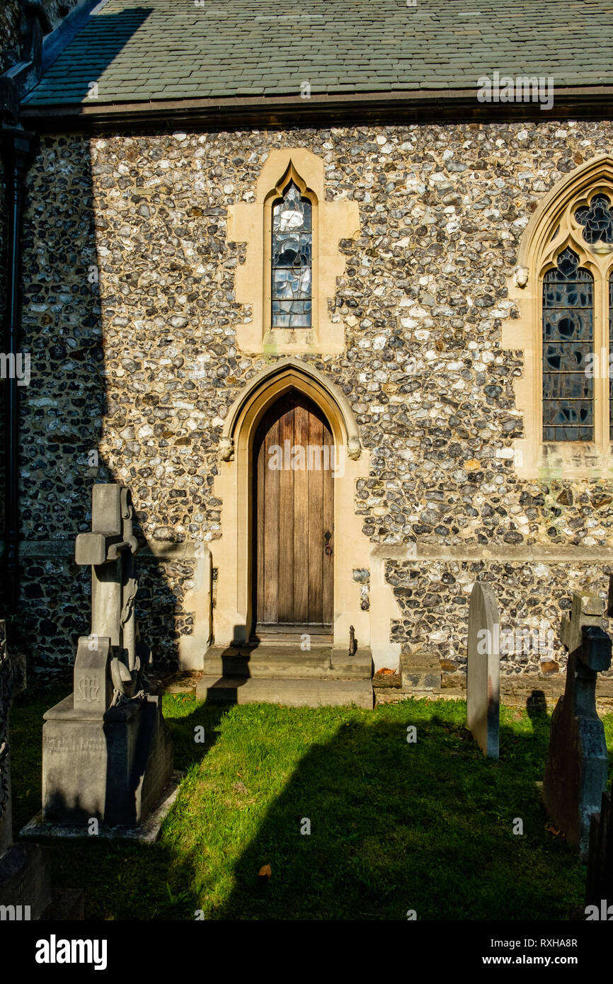 St. Nicholas Kirche, Kirche Zeile, Chislehurst, Kent Stockfoto