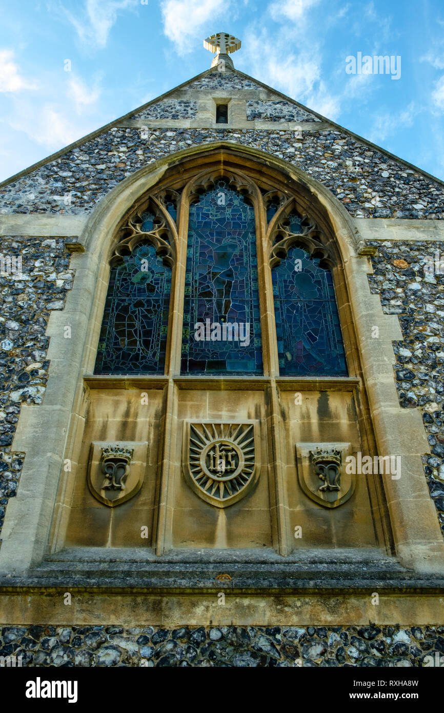 St. Nicholas Kirche, Kirche Zeile, Chislehurst, Kent Stockfoto