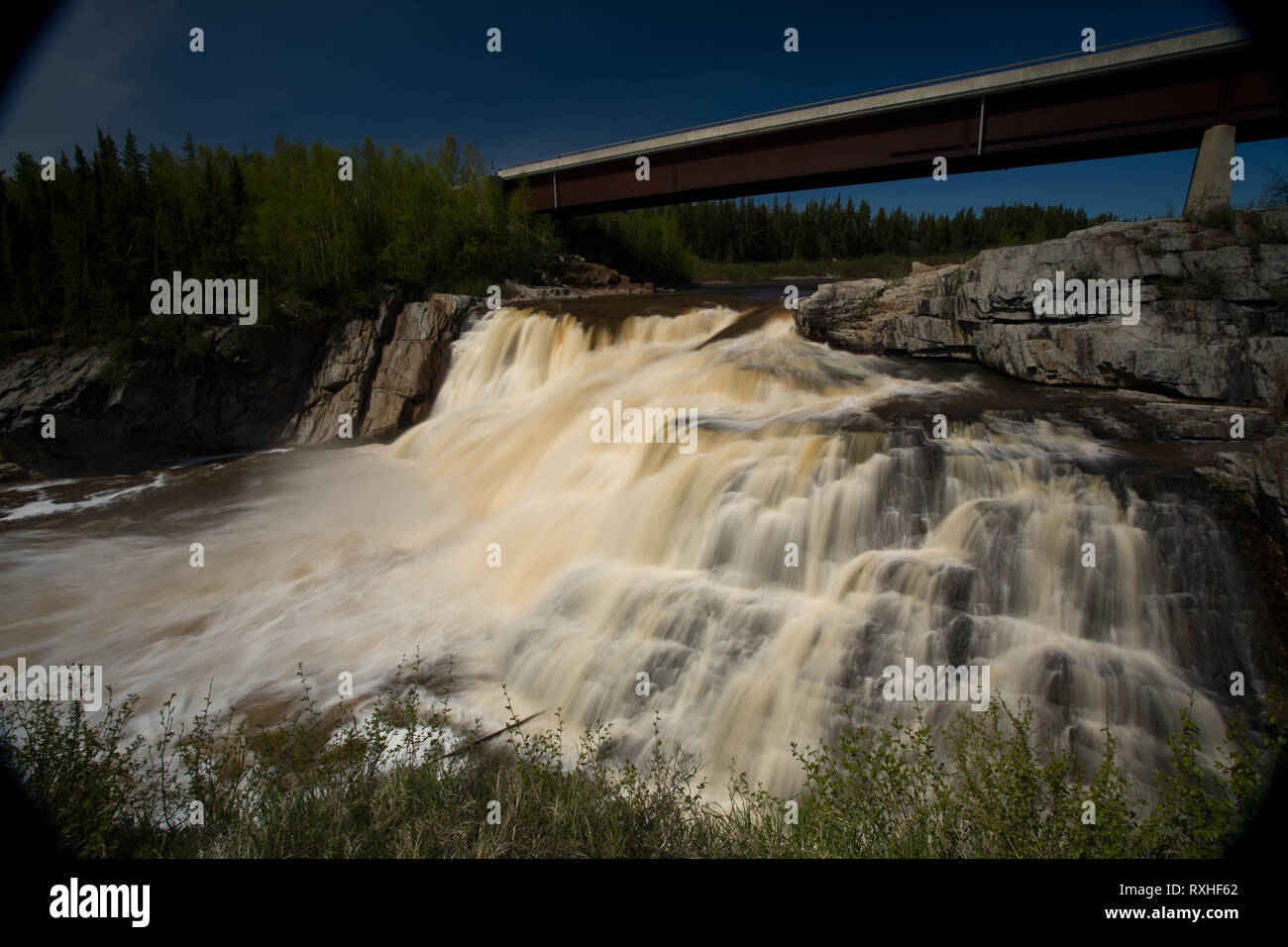Opinaca Fluss, Eeyou Istchee James Bay, Quebec, Kanada Stockfoto