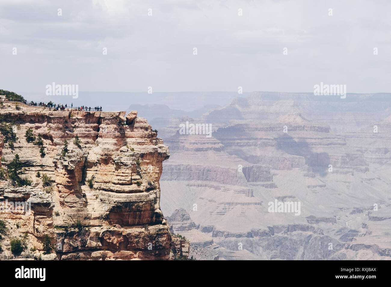 Landschaft des Grand Canyon an einem bewölkten Tag Stockfoto