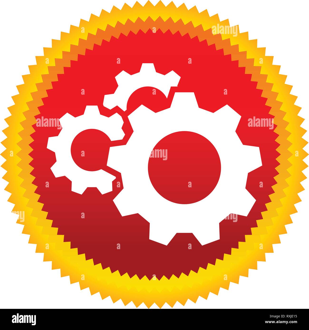 Zahnrad, Zahnrad Symbol. Reparatur, Wartung, Mechanik Konzept Symbol Stock Vektor