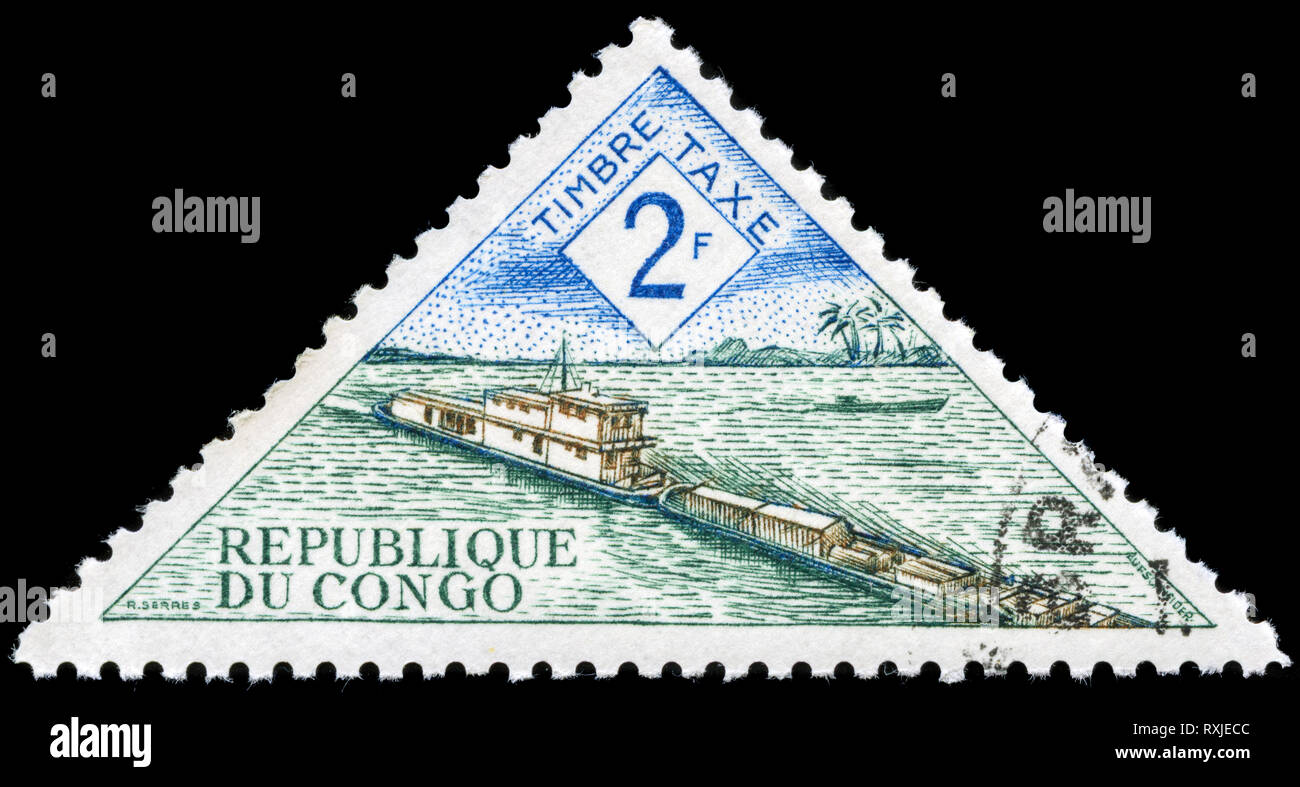 Poststempel Stempel aus Kongo-brazzaville in der Verkehrsträger in der Serie 1961 Stockfoto