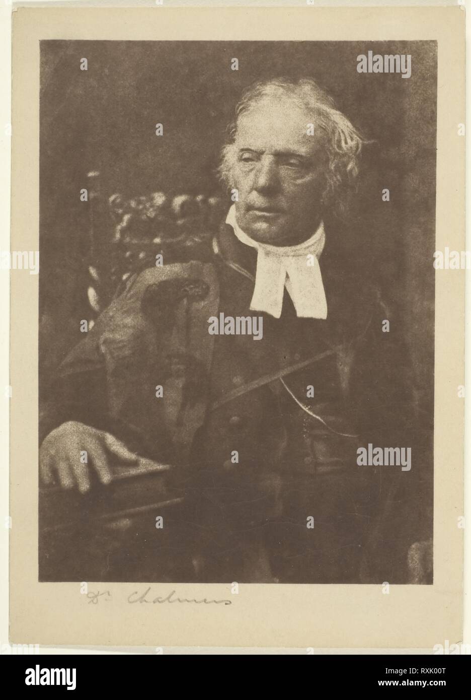 Dr. Chalmers. David Octavius Hill (Schottische, 1802-1870); Robert Adamson (Schottische, 1821-1848). Datum: 1843-1846. Abmessungen: 15,8 x 11,5 cm (Bild); 18,6 x 13,2 cm (Papier). Carbon drucken. Herkunft: Schottland. Museum: Das Chicago Art Institute. Stockfoto