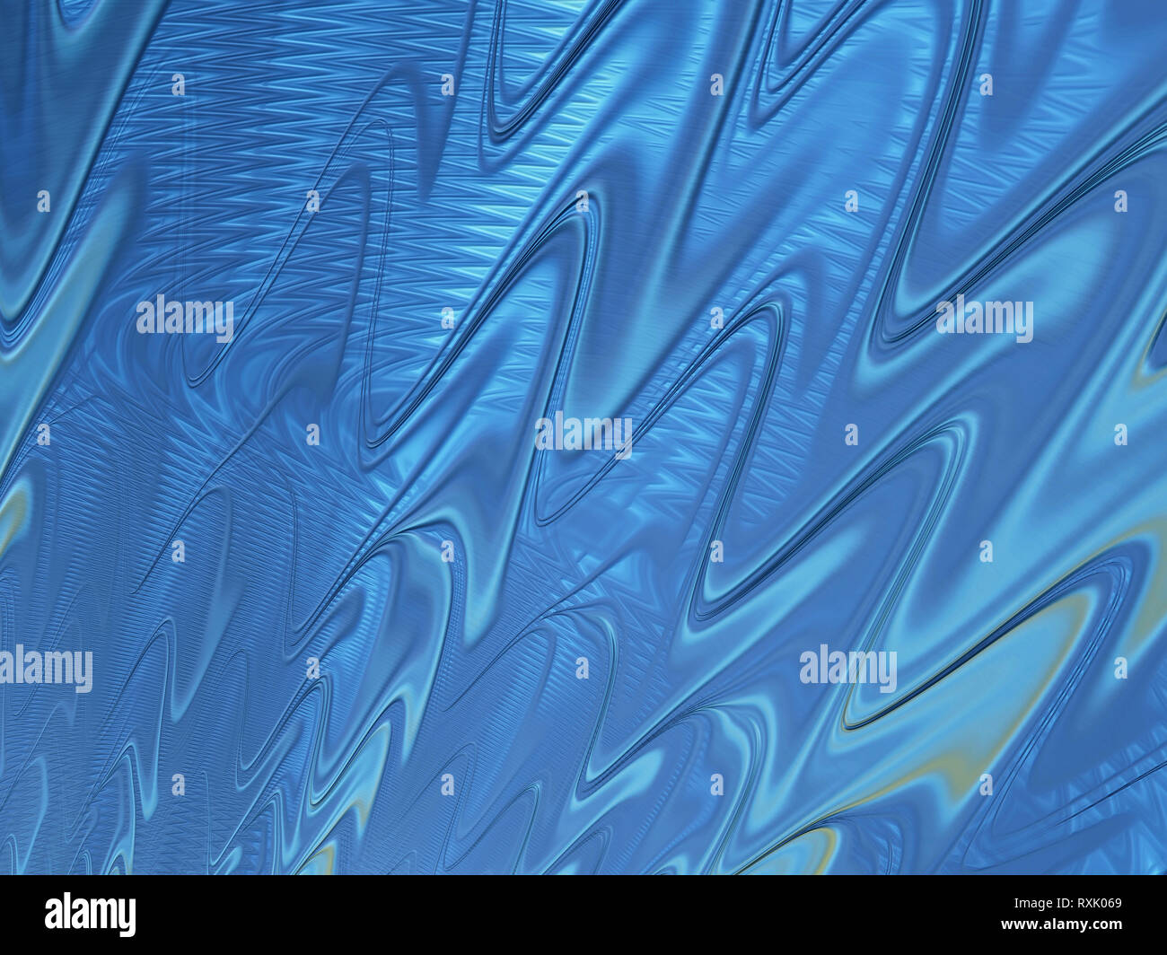 Fraktale abstrakte strukturierten Hintergrund mit blauen glatte wellenförmige Muster Stockfoto