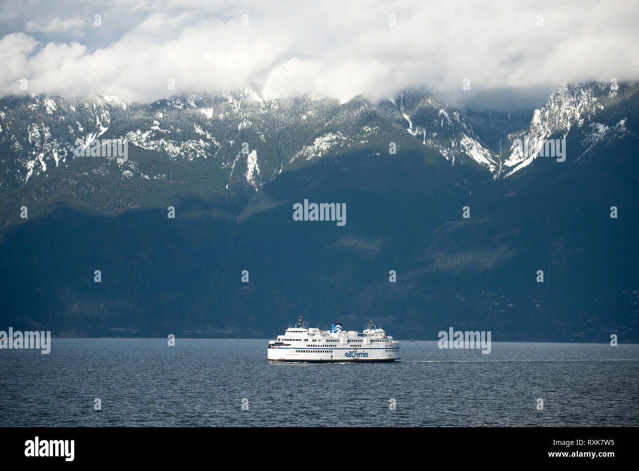 BC Ferries Königin der Cowichan in Howe Sound, British Columbia, Kanada. Stockfoto