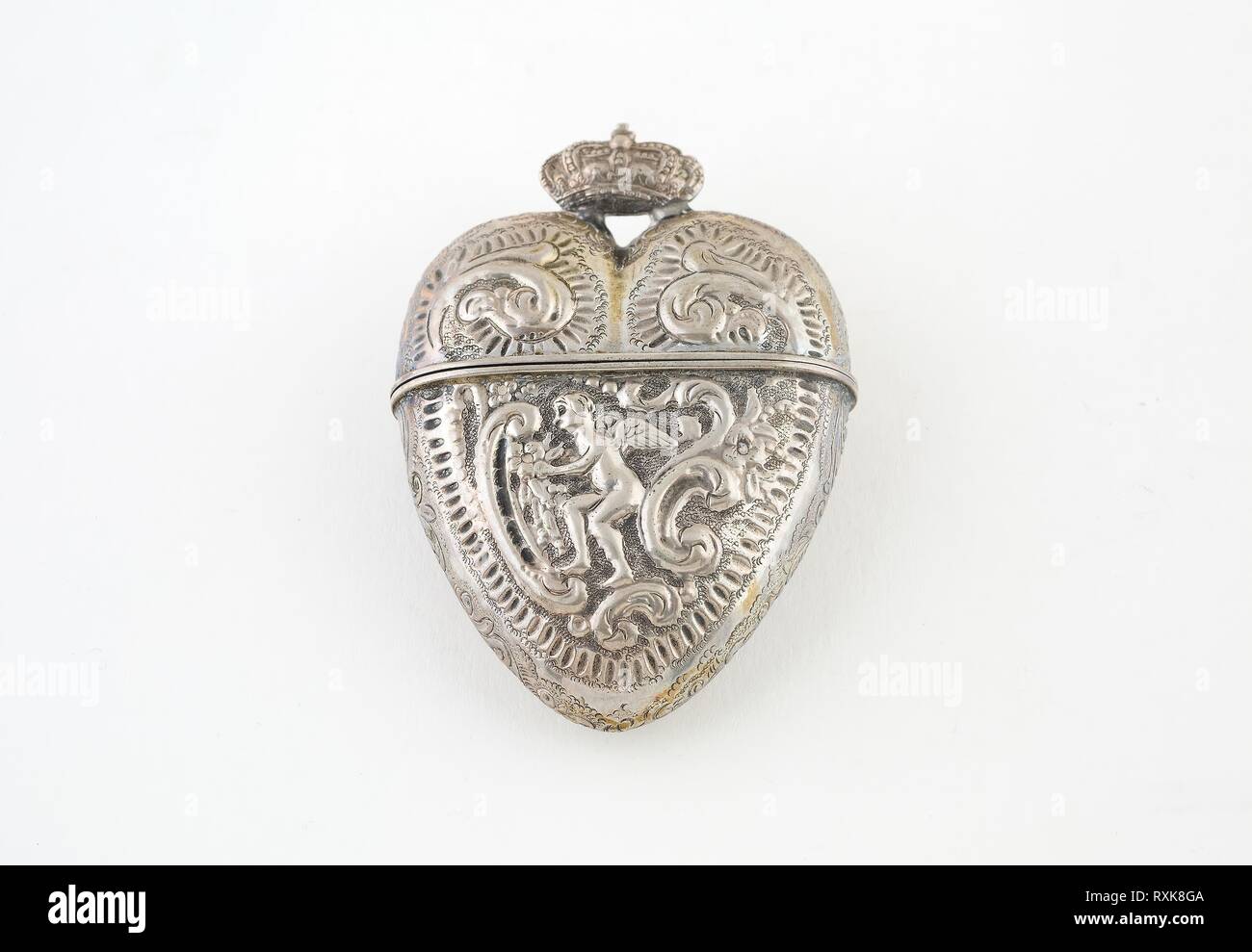 Schwamm. Dänemark. Datum: 1825-1835. Abmessungen: H 5,7 cm (2 1/4 in.). Silber. Herkunft: Dänemark. Museum: Das Chicago Art Institute. Stockfoto