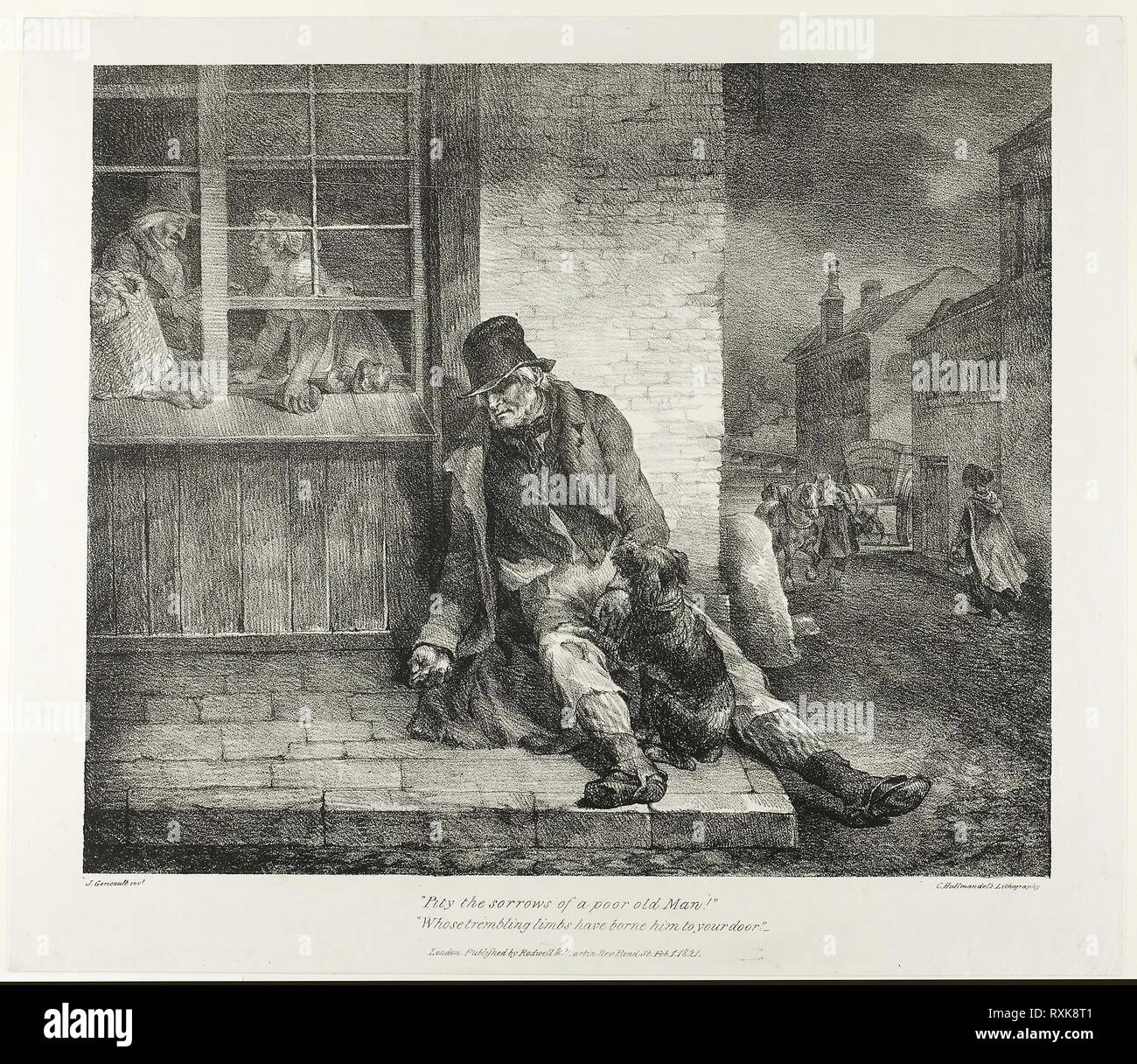 Schade Die Sorgen Eines Armen Alten Mann Platte 2 Aus Verschiedenen Fachern Gezeichnet Vom Leben Auf Stein Jean Louis Andre Theodore Gericault Franzosisch 1791 1824 Von Charles Joseph Hullmandel Deutsch Und Englisch 1789 1850