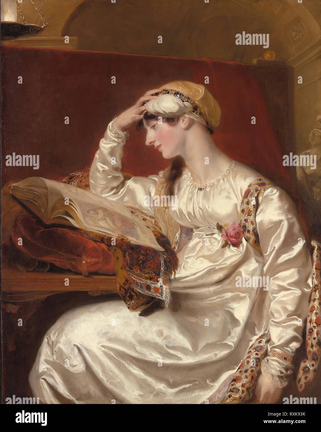 Frau Jens Wolff. Sir Thomas Lawrence; Englisch, 1769-1830. Datum: 1803-1815. Abmessungen: 50 1/2 x 40 5/16 in. (128,2 × 102,4 cm). Öl auf Leinwand. Herkunft: England. Museum: Das Chicago Art Institute. Stockfoto