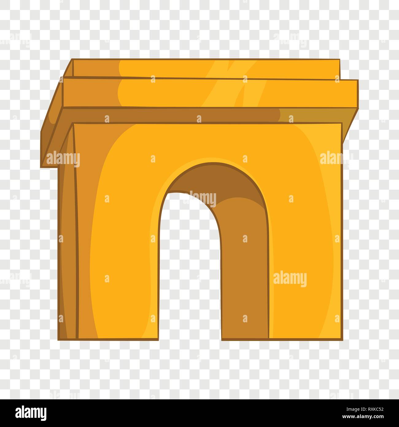 Triumphal Bogen, Paris-Symbol, Cartoon-Stil Stock Vektor