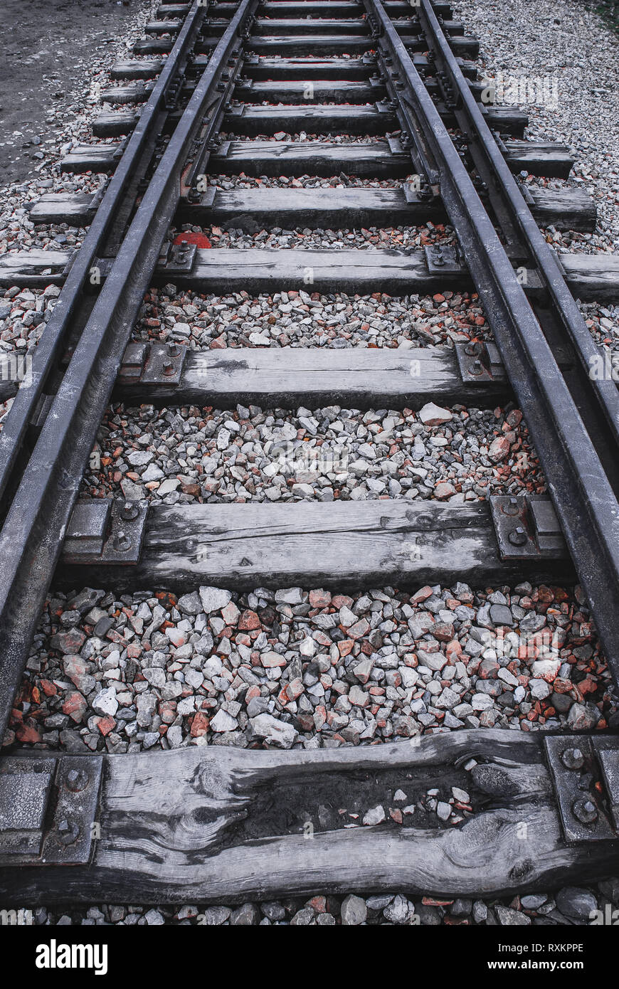 Schienen Stockfoto